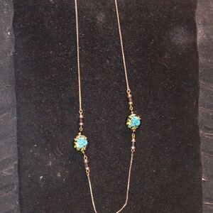 Elegant Gold and Turquoise Necklace